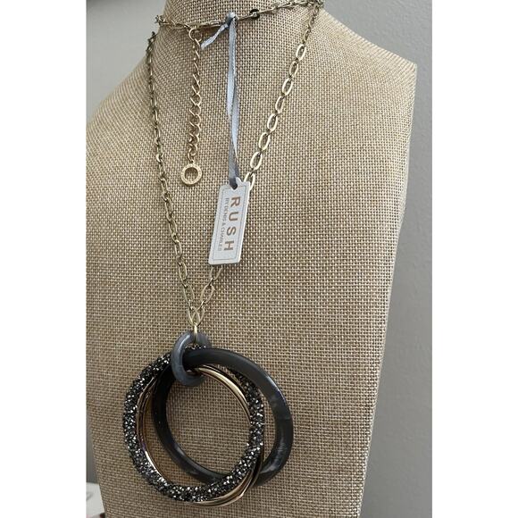 Vintage Rush By Denis And Charles Lucite Necklace. 42" - Picture 10 of 14